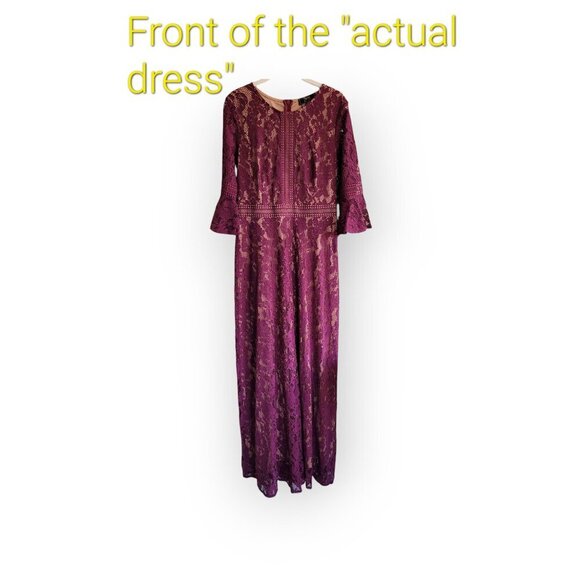 MISSMAY whimsigoth fairy magenta castlecore bell sleeve long dress size M NWT - Picture 7 of 13